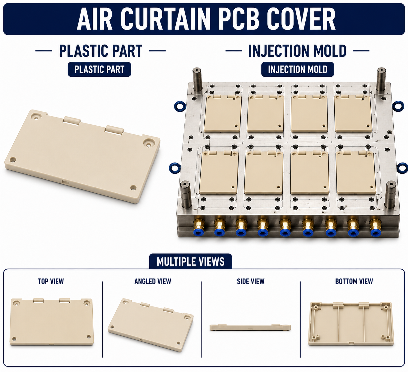 Air Curtain Plastic Pcb Cover Mould and Moulding Service